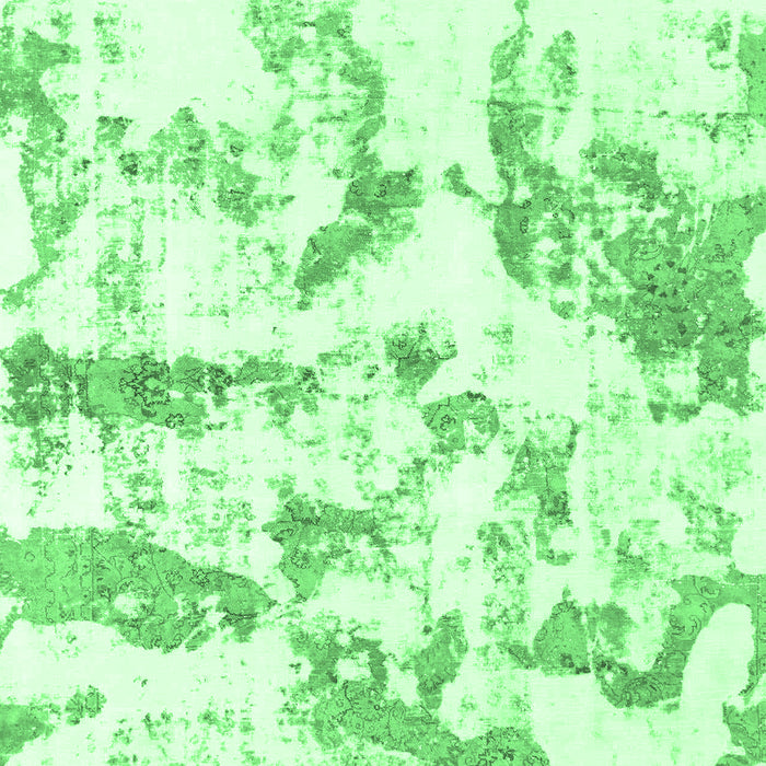 Machine Washable Abstract Emerald Green Modern Area Rugs, wshabs1096emgrn