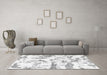 Machine Washable Abstract Gray Modern Rug in a Living Room,, wshabs1096gry