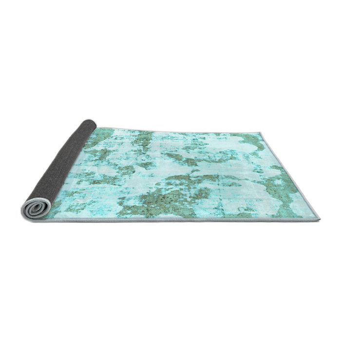 Sideview of Abstract Light Blue Modern Rug, abs1096lblu