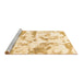 Sideview of Machine Washable Abstract Brown Modern Rug, wshabs1096brn