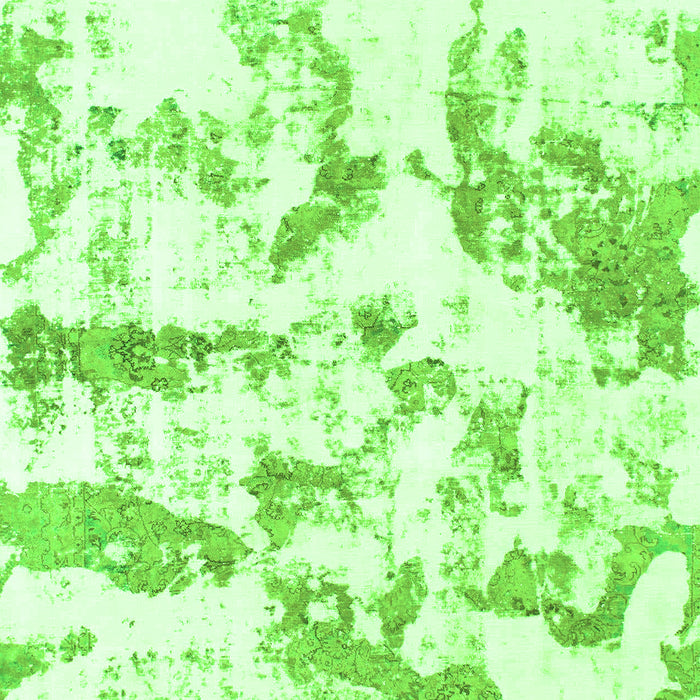 Machine Washable Abstract Green Modern Area Rugs, wshabs1096grn