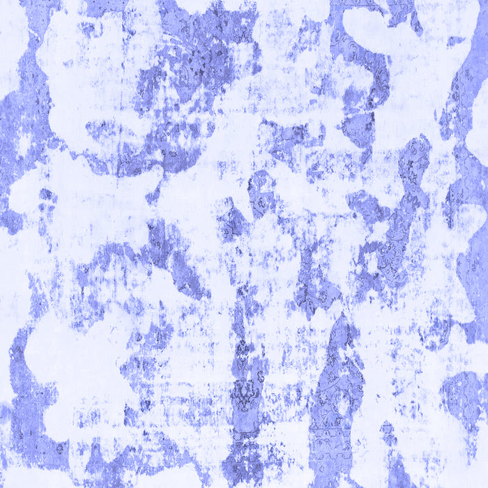 Square Machine Washable Abstract Blue Modern Rug, wshabs1096blu