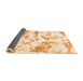 Sideview of Abstract Orange Modern Rug, abs1096org