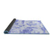 Sideview of Abstract Blue Modern Rug, abs1096blu