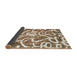 Sideview of Abstract Deep Peach Orange Modern Rug, abs1097