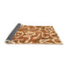 Sideview of Abstract Orange Modern Rug, abs1097org