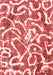 Abstract Red Modern Area Rugs