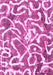 Machine Washable Abstract Pink Modern Rug, wshabs1097pnk