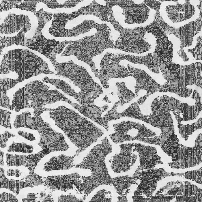 Square Machine Washable Abstract Gray Modern Rug, wshabs1097gry