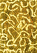 Machine Washable Abstract Yellow Modern Rug, wshabs1097yw