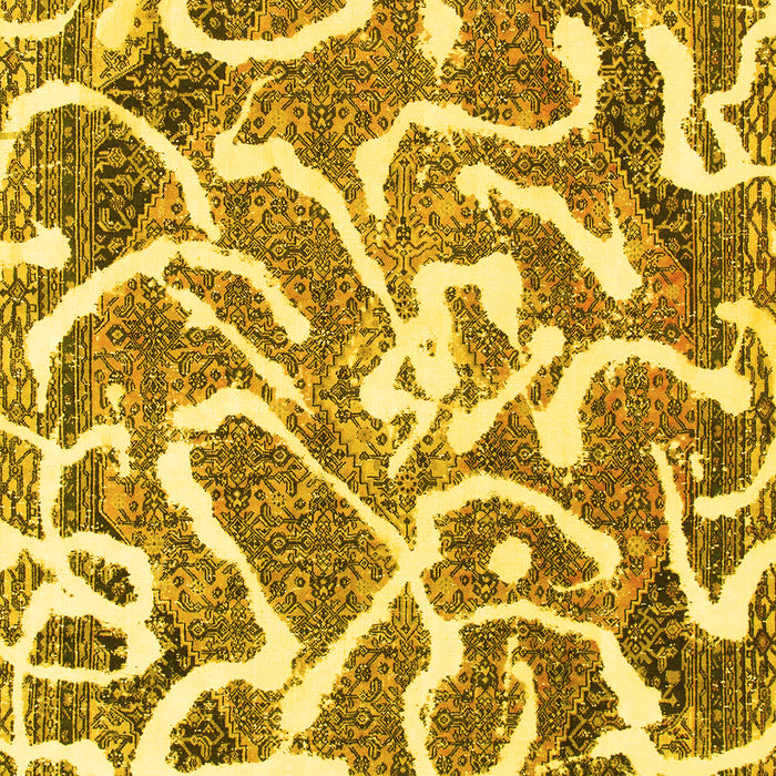 Abstract Yellow Modern Rug, abs1097yw