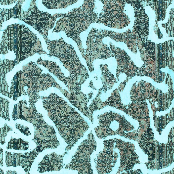 Abstract Light Blue Modern Rug, abs1097lblu
