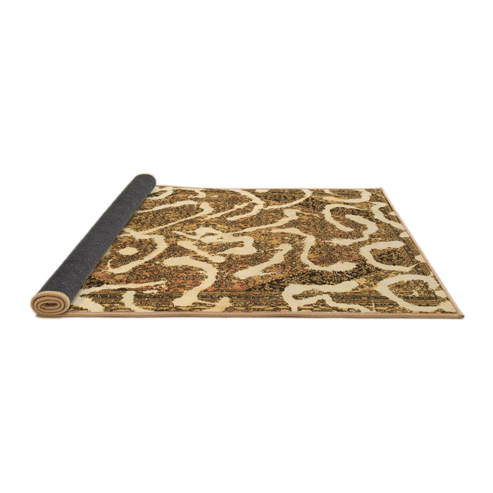 Sideview of Abstract Brown Modern Rug, abs1097brn