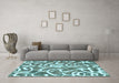 Machine Washable Abstract Light Blue Modern Rug in a Living Room, wshabs1097lblu
