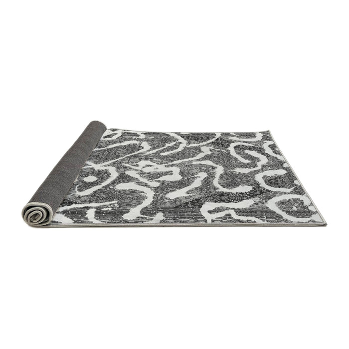 Sideview of Abstract Gray Modern Rug, abs1097gry