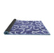 Sideview of Abstract Blue Modern Rug, abs1097blu