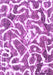 Machine Washable Abstract Purple Modern Area Rugs, wshabs1097pur