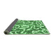 Sideview of Abstract Emerald Green Modern Rug, abs1097emgrn