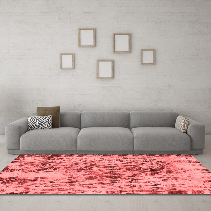 Modern Red Washable Rugs
