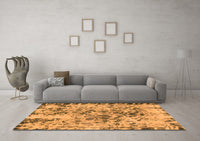 Machine Washable Abstract Orange Modern Rug, wshabs1098org