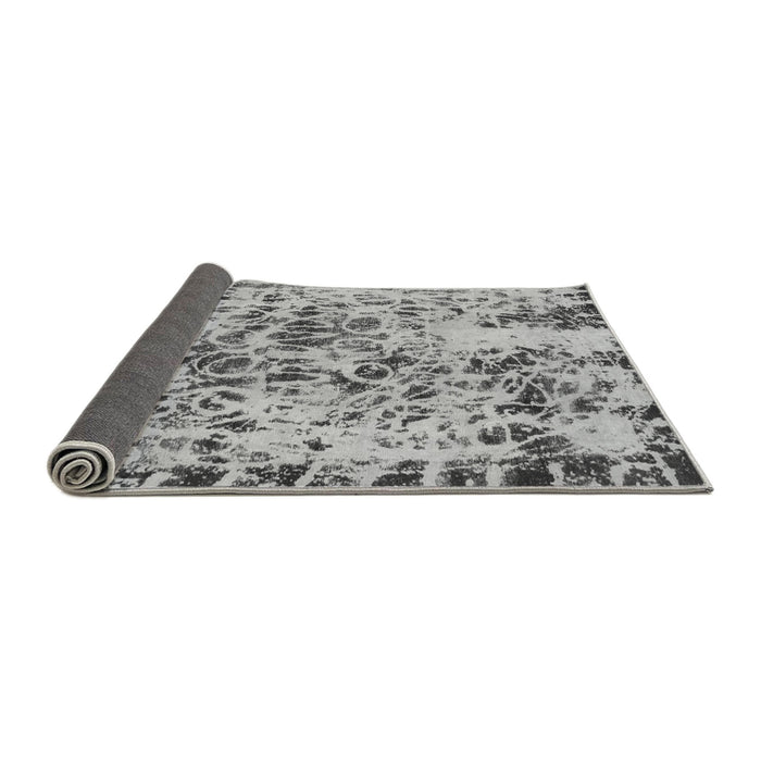 Sideview of Abstract Gray Modern Rug, abs1098gry