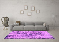 Machine Washable Abstract Pink Modern Rug, wshabs1098pnk