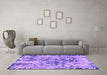 Machine Washable Abstract Purple Modern Area Rugs in a Living Room, wshabs1098pur