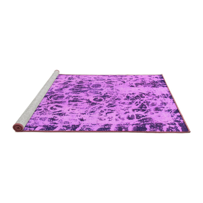 Sideview of Machine Washable Abstract Pink Modern Rug, wshabs1098pnk