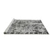 Sideview of Machine Washable Abstract Gray Modern Rug, wshabs1098gry