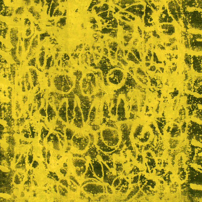 Machine Washable Abstract Yellow Modern Rug, wshabs1098yw