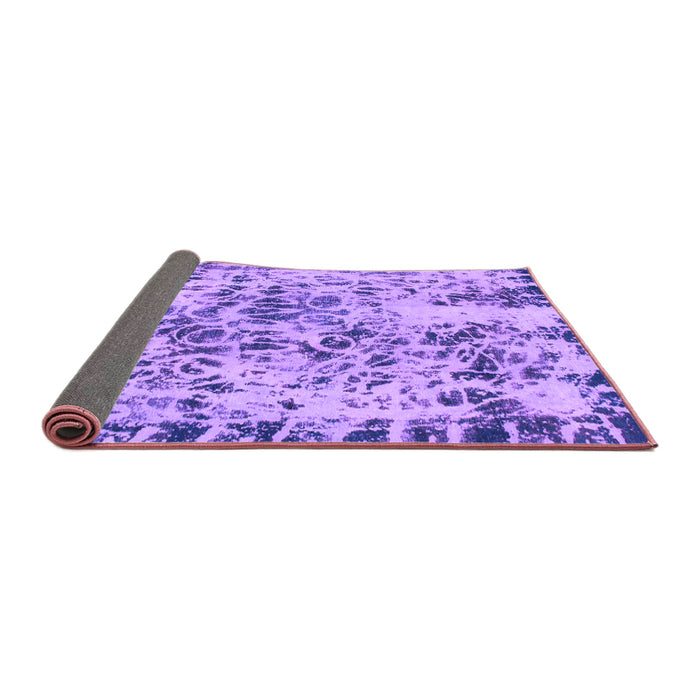 Sideview of Abstract Purple Modern Rug, abs1098pur
