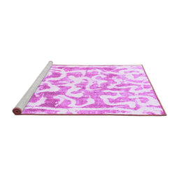 Sideview of Machine Washable Abstract Purple Modern Area Rugs, wshabs1099pur