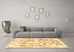 Machine Washable Abstract Brown Modern Rug in a Living Room,, wshabs1099brn