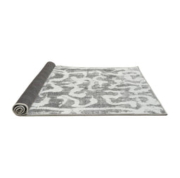 Sideview of Abstract Gray Modern Rug, abs1099gry