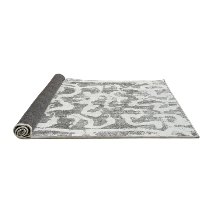Sideview of Abstract Gray Modern Rug, abs1099gry