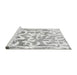 Sideview of Machine Washable Abstract Gray Modern Rug, wshabs1099gry