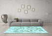 Machine Washable Abstract Light Blue Modern Rug in a Living Room, wshabs1099lblu