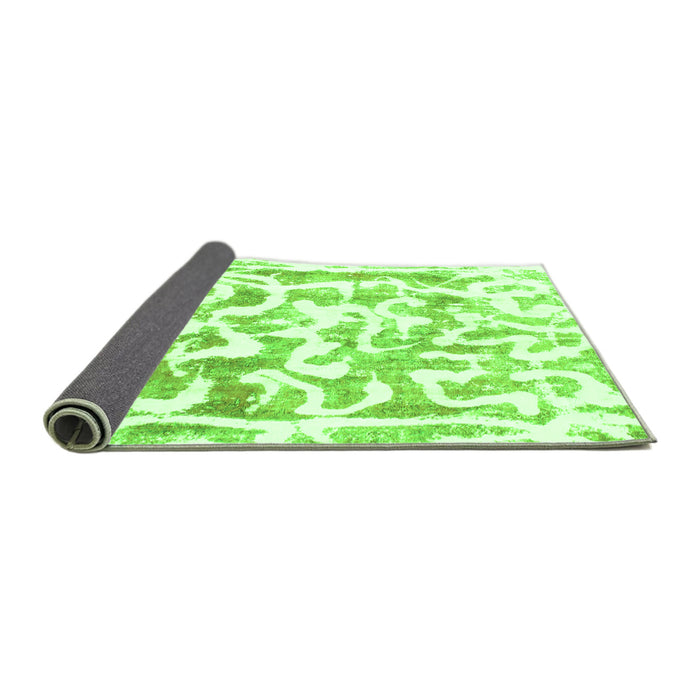 Sideview of Abstract Green Modern Rug, abs1099grn