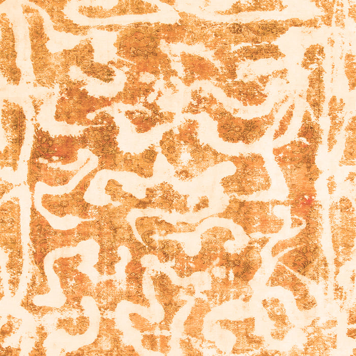 Square Machine Washable Abstract Orange Modern Area Rugs, wshabs1099org