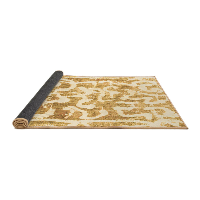 Sideview of Abstract Brown Modern Rug, abs1099brn