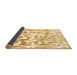 Sideview of Abstract Brown Modern Rug, abs1099brn