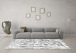 Machine Washable Abstract Gray Modern Rug in a Living Room,, wshabs1099gry