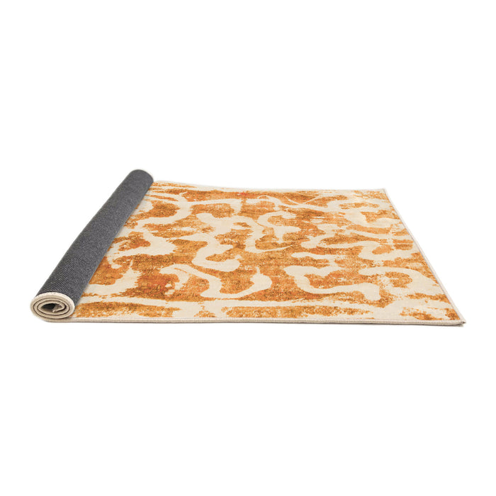 Sideview of Abstract Orange Modern Rug, abs1099org