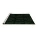 Sideview of Machine Washable Abstract Emerald Green Modern Area Rugs, wshabs109emgrn