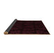 Sideview of Abstract Brown Modern Rug, abs109brn