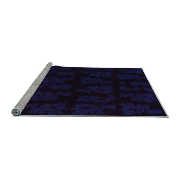 Sideview of Machine Washable Abstract Light Blue Modern Rug, wshabs109lblu