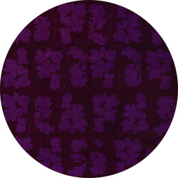 Round Machine Washable Abstract Chocolate Brown Rug, wshabs109