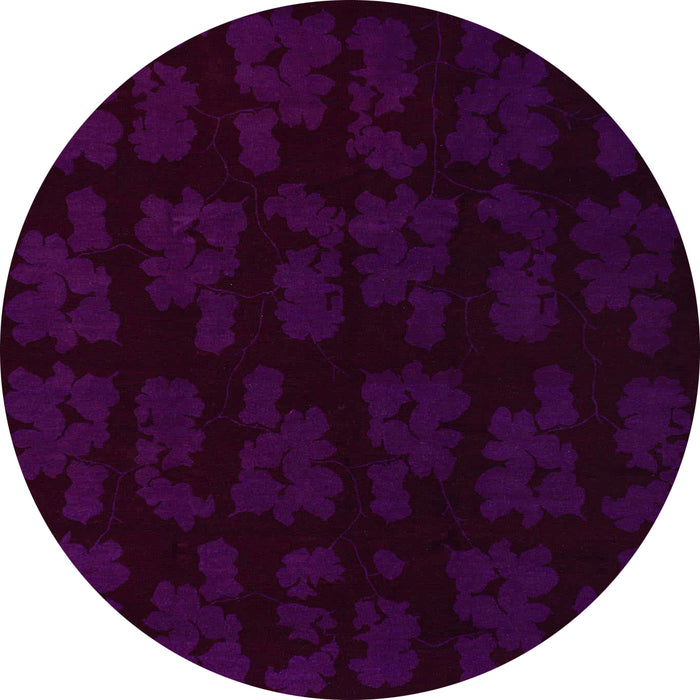 Round Machine Washable Abstract Chocolate Brown Rug, wshabs109