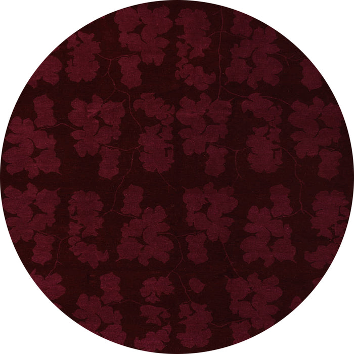 Round Abstract Orange Modern Rug, abs109org