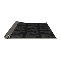 Sideview of Abstract Gray Modern Rug, abs109gry